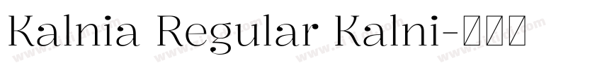 Kalnia Regular Kalni字体转换